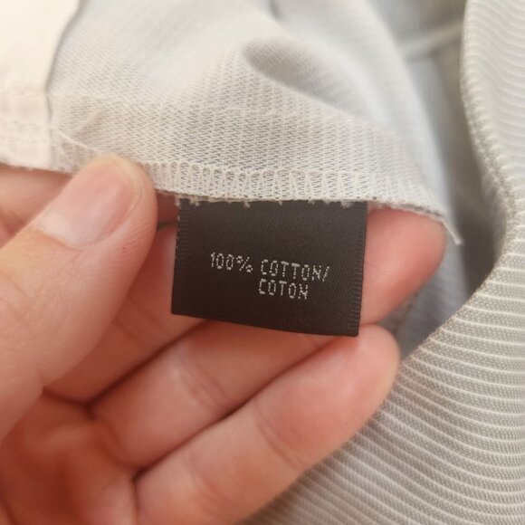 Lafayette 148 Straight Leg Grey Horizontal Pinstripe Trouser Cropped Pants 12 - Picture 4 of 5